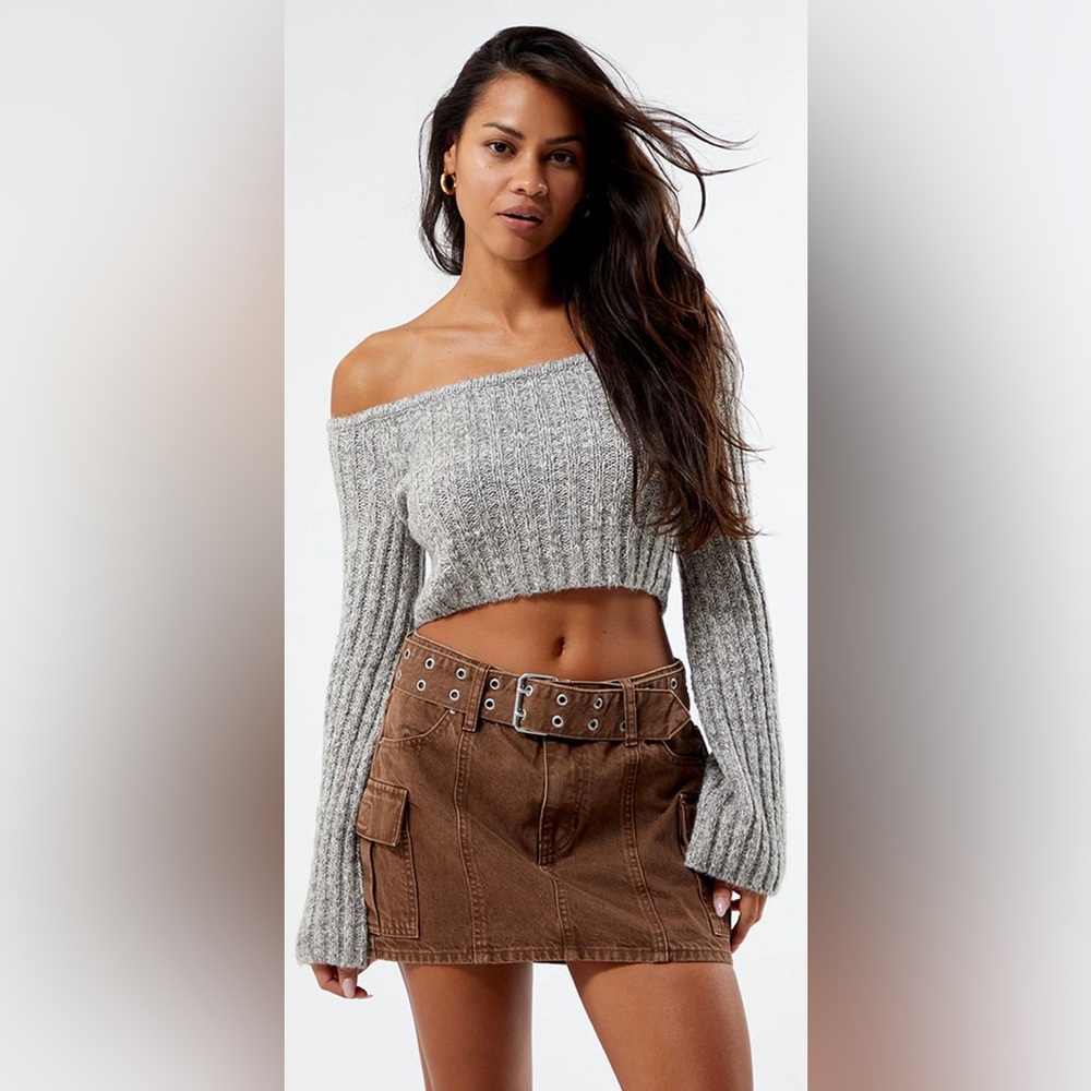 LA Hearts Miley Off-The-Shoulder Sweater